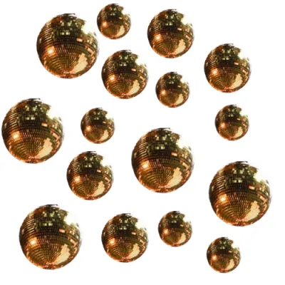 Discoballen set 15st mix goud