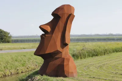 Moai/paaseiland sculptuur | Corten staal