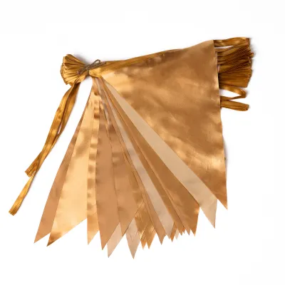 Gouden vlaggenlijn satijn (10mtr)